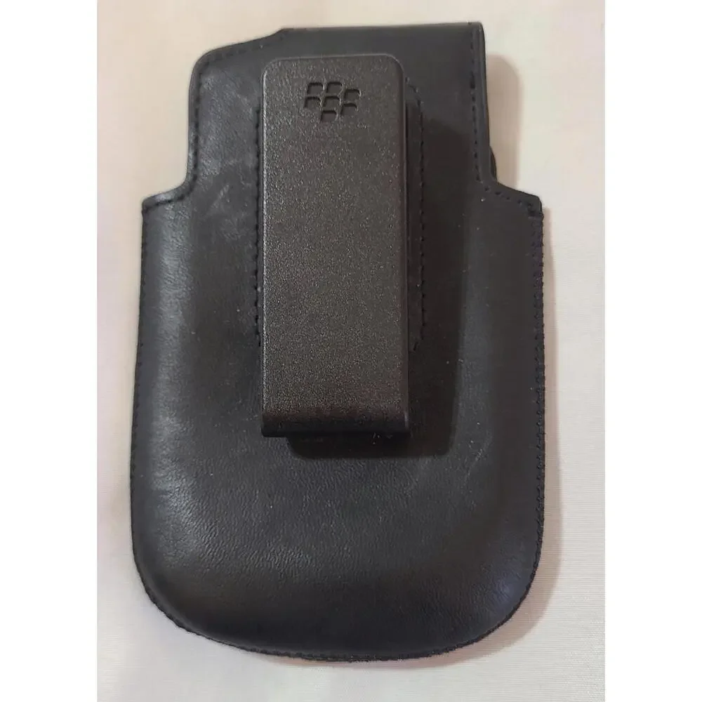 Blackberry Cell Phone Leather Holder Bold 9900 Holster Black Magnetic Clasp Gift